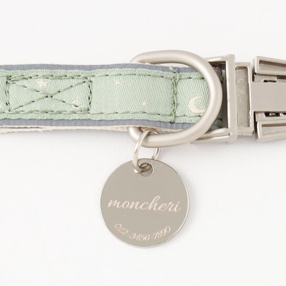 Reflective Star Buckle Collar for Small Dogs Adjustable Perfect for Walks and Outings monchéri (FREE/Green) Size, Lightweight, Reflective,