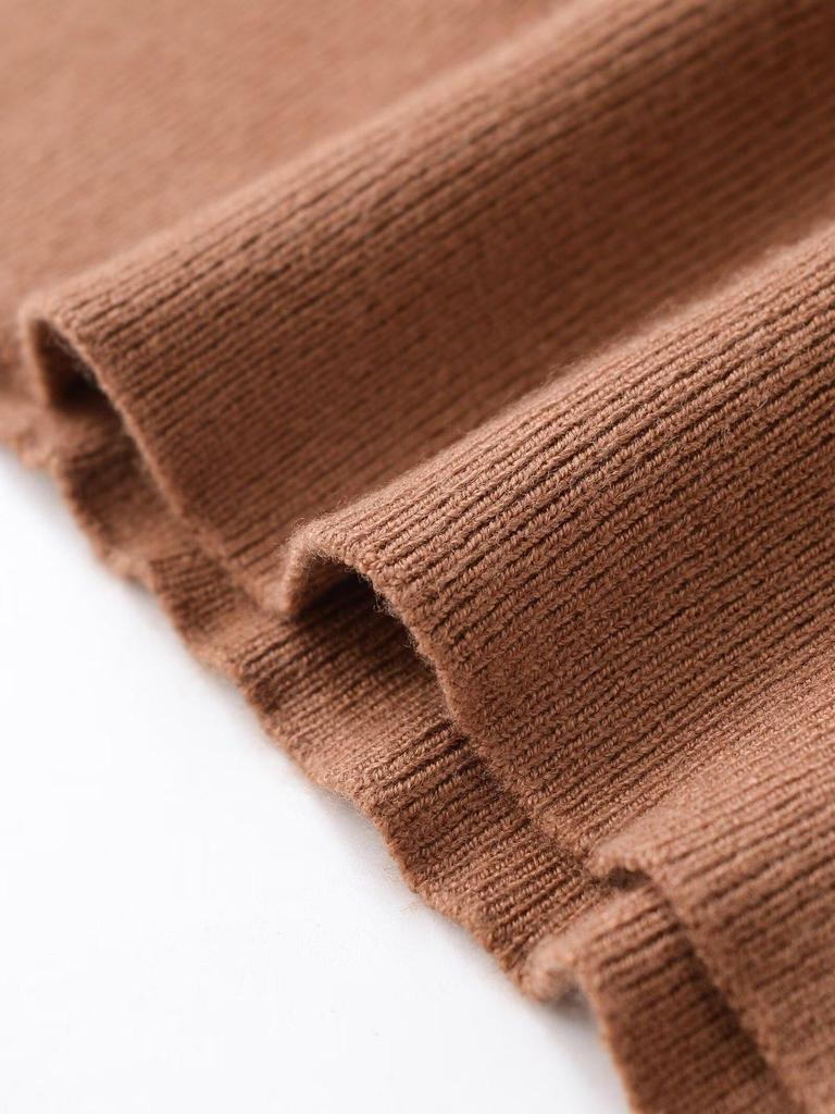 Spring 2026 European & American Style Women's Long Sleeve Round Neck Patchwork Knitwear