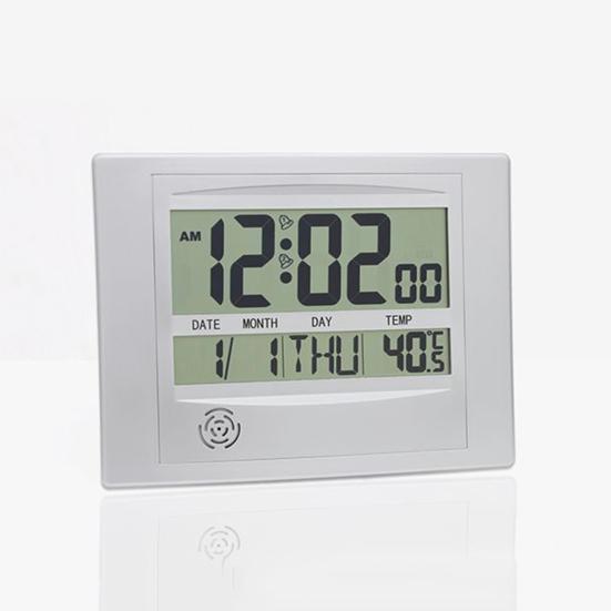 2 in 1 Ev Mini Elektrikli Büyük LCD Ekran Saat Termometre Ölçme Aracı