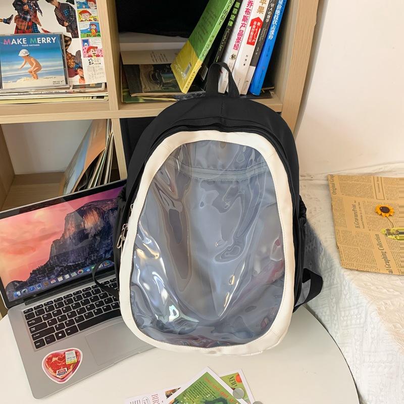 New Harajuku Ita Bag Backpacks Summer Nylon Transparent School Satchels Student Large Capacity Sweet Chic Shoulder Bag Mochila