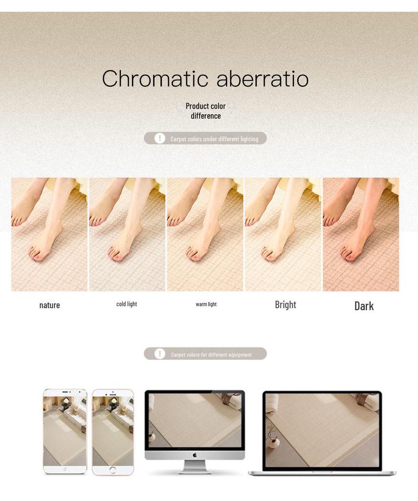 Cream 2025 French Luxury Dirt-Resistant Living Room Carpet, Wash-Free, Easy-Care, High-End Sofa & Bedroom Floor Mat