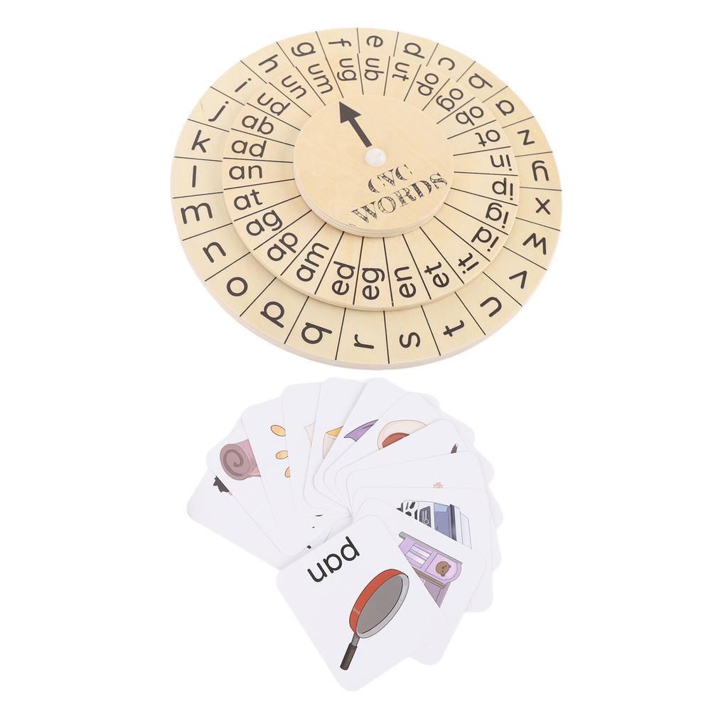 Wooden CVC Word Spelling Game Educational Early Learning CVC Words Game for Toddlers