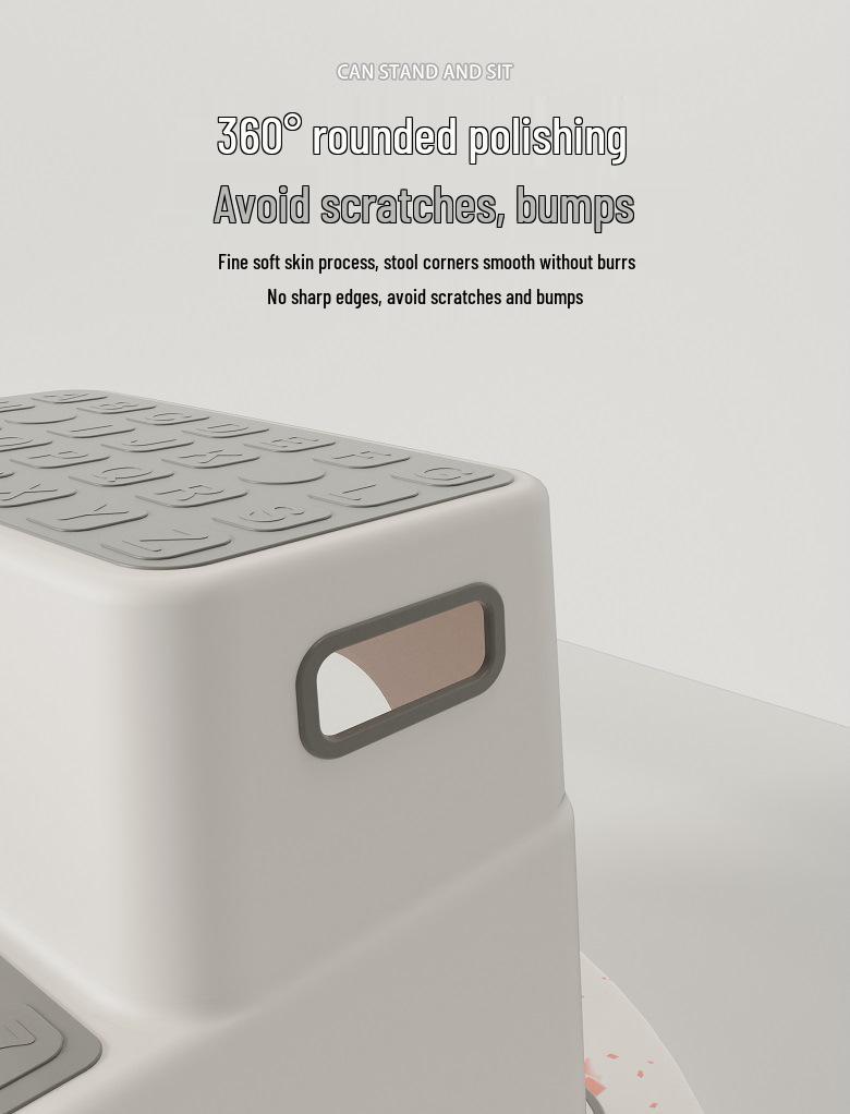 Kids' Anti-Slip Step Stool: Footrest & Washstand for Tooth Brushing