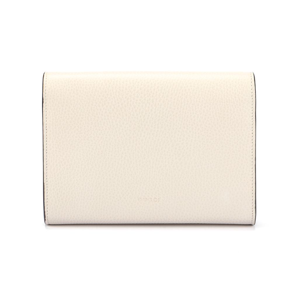 Gucci Dionysus Tiger Head Buckle Chain Leather Wallet Messenger Bag Mini Female White
