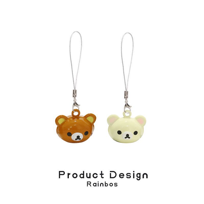 Uroczy Wyluzowany Miś Leniwy Miś Dzwonek Wisiorek Studencki Wisiorek na Telefon Komórkowy Mała Wisząca Biżuteria do Torby Szkolnej Brelok z Misiem