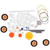 78pcs Plastic Gears Pulley Belt Worm Rack Kits Gear Set Shaft Belt DIY Set Accessories