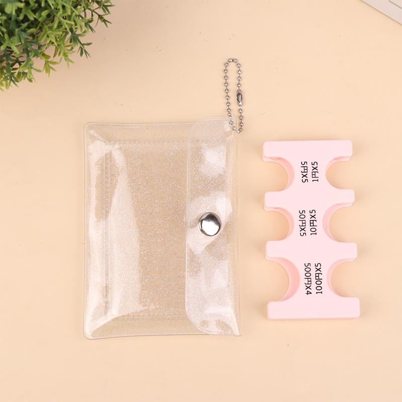 Coin Dispenser Keychain Transparent Coin Collection Purse Wallet Portable Japan Coin Holder Coin Changer Holder Coin Organizer
