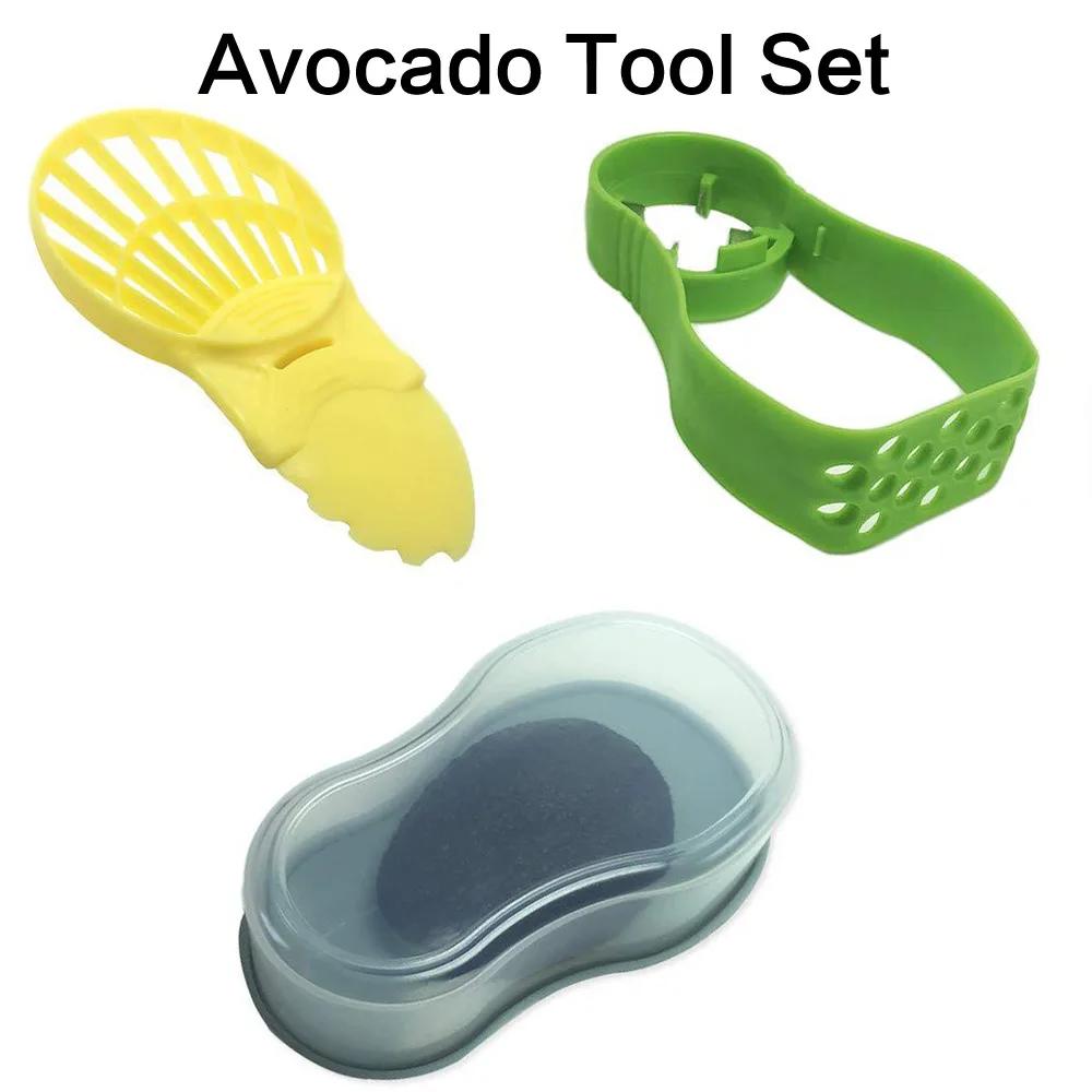Avocado Slicer 3 In 1 Shea Corer Butter Fruit Peeler Cutter Pulp Separator Plastic Knife Kitchen Vegetable Tools