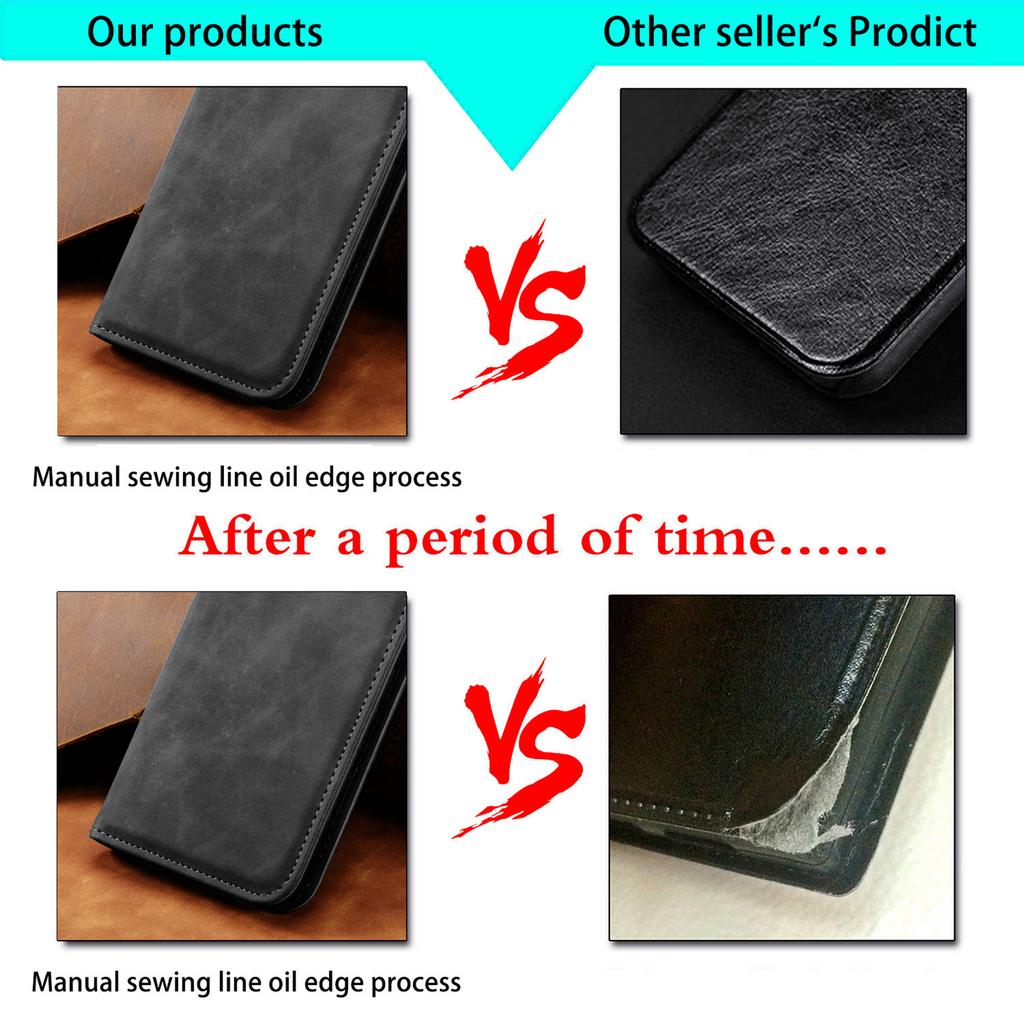 Für Motorola Moto G86 5G Lederhülle mit Kartenhalter Magnetische Absorption Handyhülle