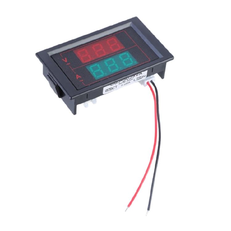 LED Digital Voltage and Current Indicator, Accurate for 50-500V/0-100A, Suitable for Industrial & Household Applications