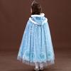 Frozen Elsa Princess Dress & Cloak Set for Girls - 2025 Autumn/Winter Halloween Costume