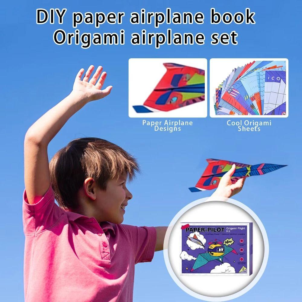 Montessori Handmade Airplane Origami Paper Versatile Paper Aircraft Toy  Kids Toddlers Children