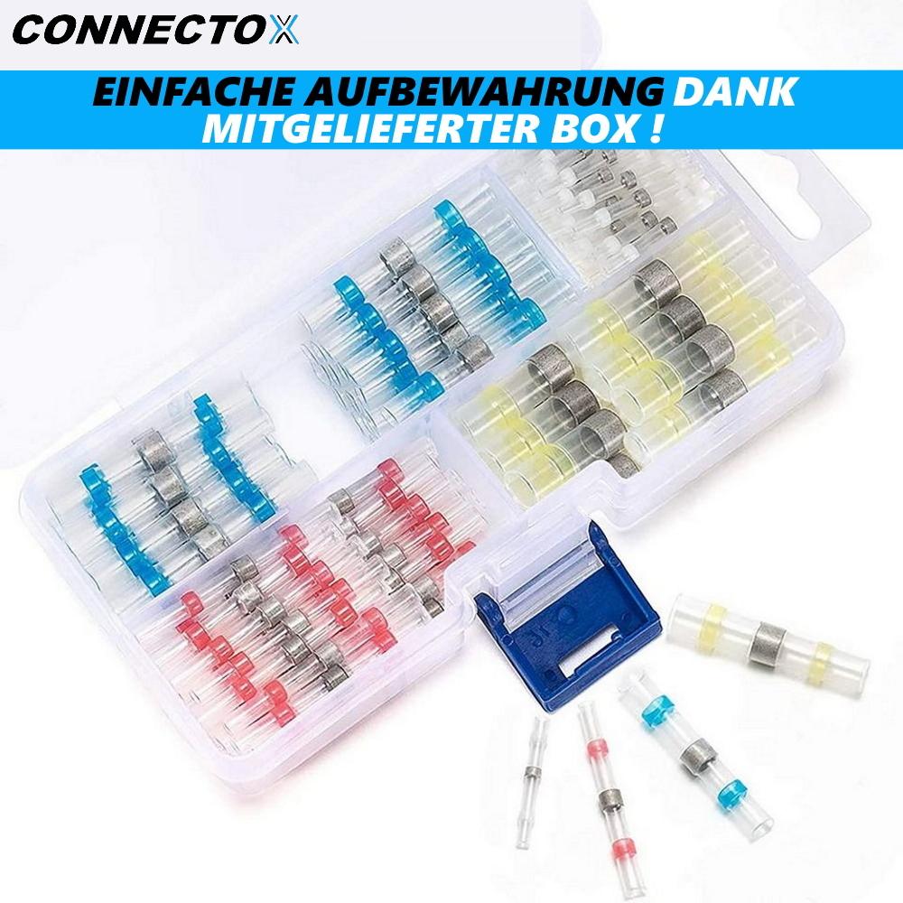 CONNECTOX Solder Connector Set Heat Shrink Connector Hose Cable Waterproof 50 Pieces