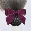 Head Flower Female Vocational Nurse Hairnet Bank Flight Attendant Special Disc Hair Net Pocket Bow Hairpin Tooling Headdress