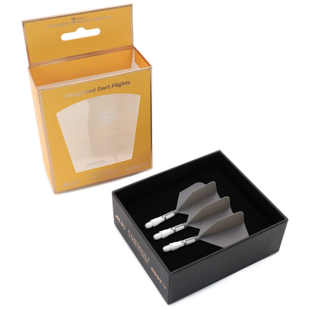 

CUESOUL ROST T19 Shaft Integrated Flight Big Wing Gray Flight White Set of 3 Shape, Two-Tone Color, S, + Shaft, (CS-AK5711-7S) белый