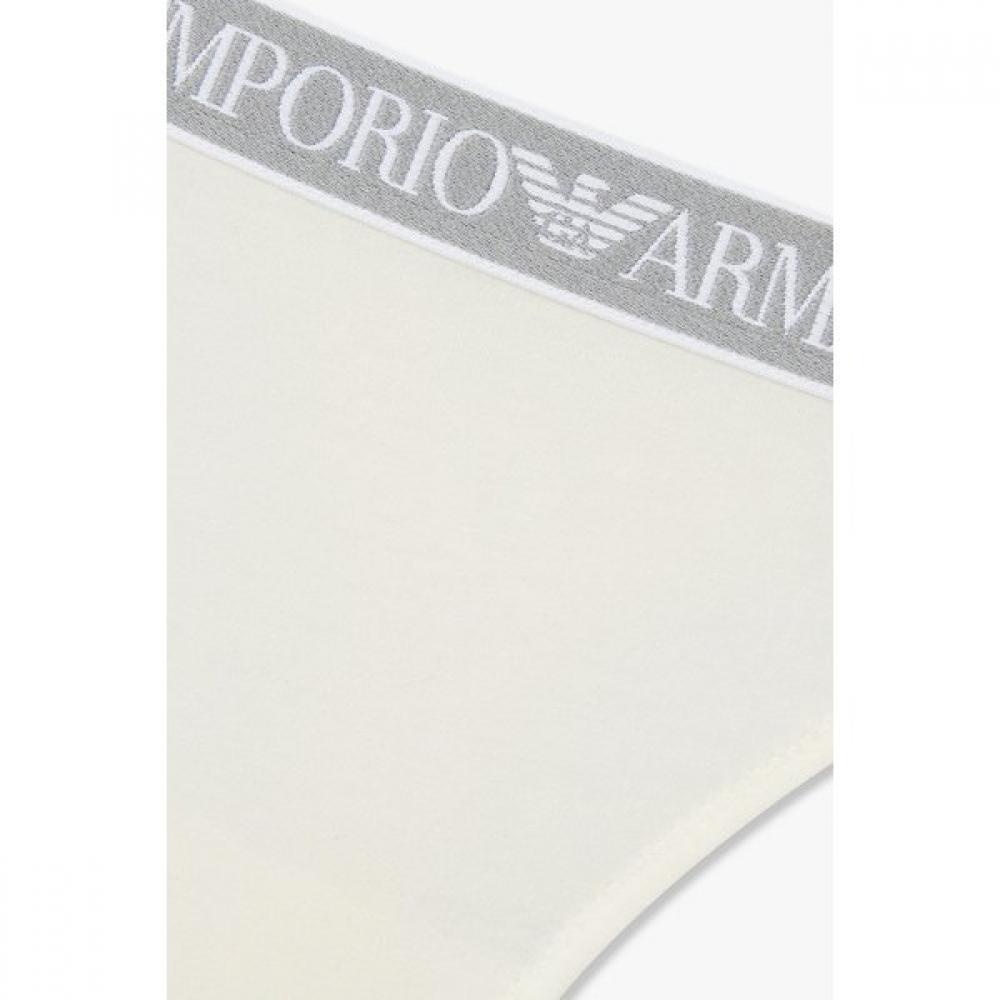 Emporio Armani Women S Banded Thong With Logo Detail