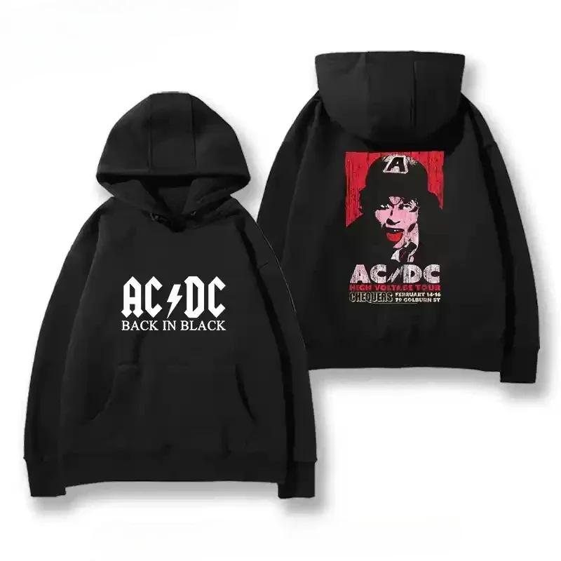 

2025 Popular New Style ACDC Band Hooded Hoodie for Men and Women Metal Rock Retro Printed Tops Sell Well Internationally 3XL