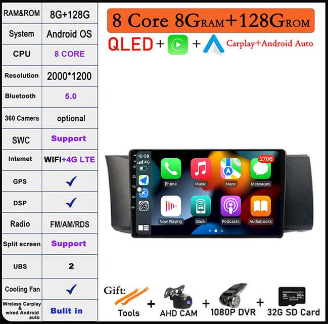 9 Inch LHD DSP Android 14 For Subaru BRZ 2012 - 2016 Car Carplay Stereo Wifi Navigation Player Autoradio Radio GPS Multimedia