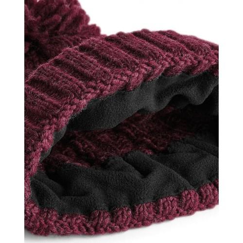 Unsiex Adults Cable Knit Melange Beanie