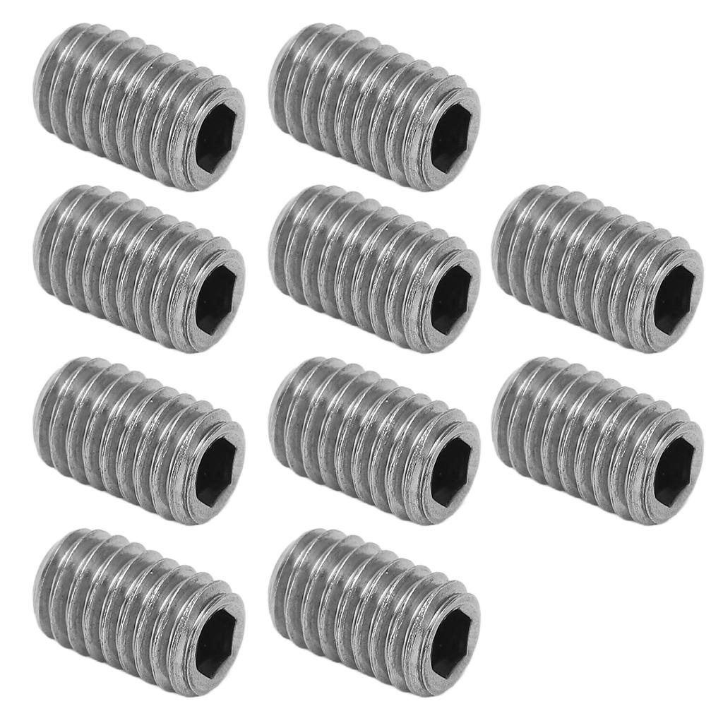 10Pcs 304 Stainless Steel M5 Surfboard Fin Key Grub Screws Fin Replacement Grub Screws