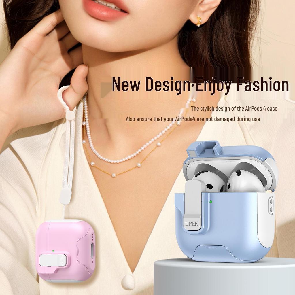 AirPods Pro 3 & 4 Protective Case with Pop-Up Stand