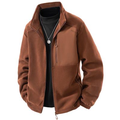 Nuovo Cappotto da Uomo Autunno e Inverno in Pile con Imbottitura in Velluto, Pile Austriaco, per Esterno, Tempo Libero, Antivento, Caldo.