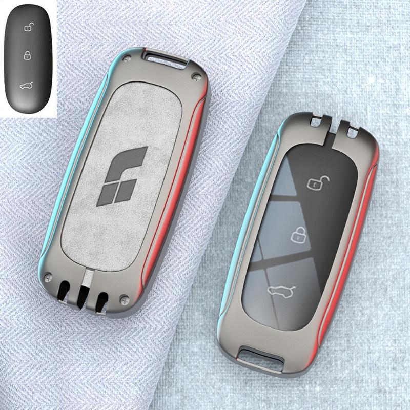For Li Lixiang L6 L9 L8 L7 Mega One Car Key Case Fob Car Special Protective Case Buckle Metal Keychain Ring Shell Accessories