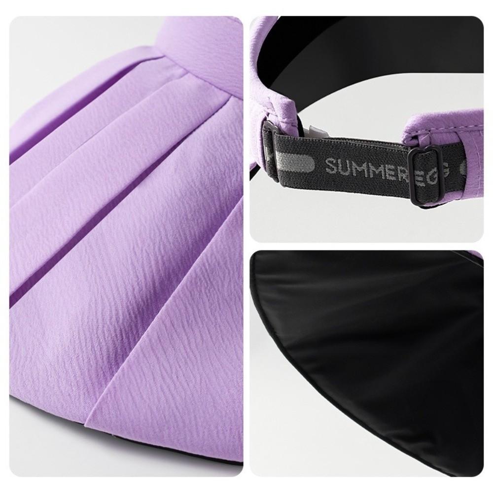 Empty Top Hair Hoop Hat Foldable Beach Sunshade Hat Portable Sun Hat