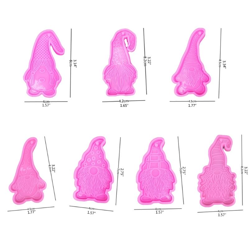 DIY Moș Crăciun Micul Pitic Mucegai epoxidic din silicon DIY Breloc pandantiv Bijuterii Crafting Mucegai pentru Crăciun Dragoste Cadou