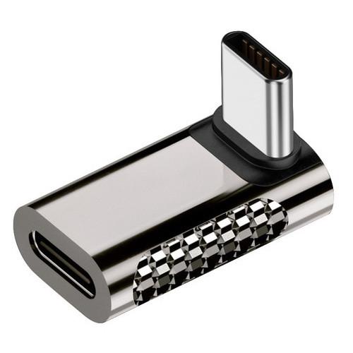 Переходник Адаптер SUNROZ 90° OTG USB Type-C M/F (Type-C 4.0, 20Gbps, 4K/8K) Zinc Style-5 (A48629)