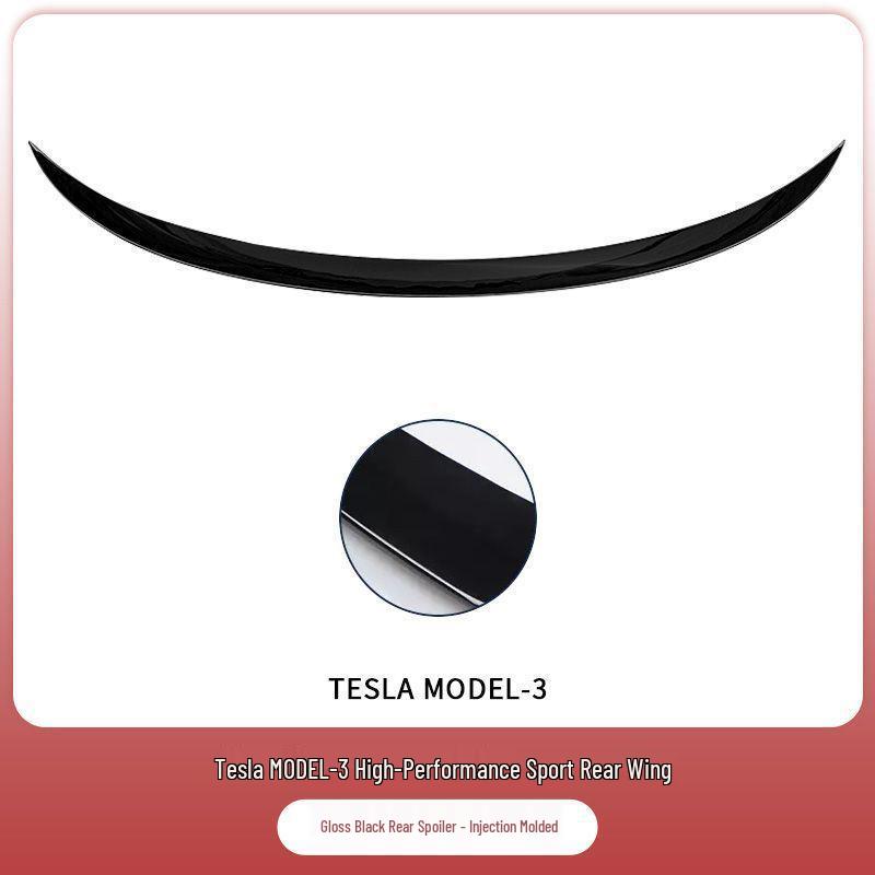 Tesla Model Y/3 Carbon Fiber Rear Wing: Enhances Performance, Reduces Wind Resistance, No Drilling Required.