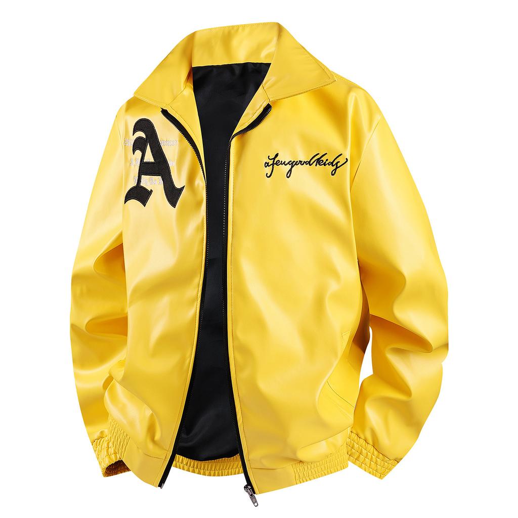 F Racing Suit New A Rafa Embroidery Premium PU Leather Jacket Locomotive Jacket Men's and Women's Autumn and Winter Embroidery American Tooling