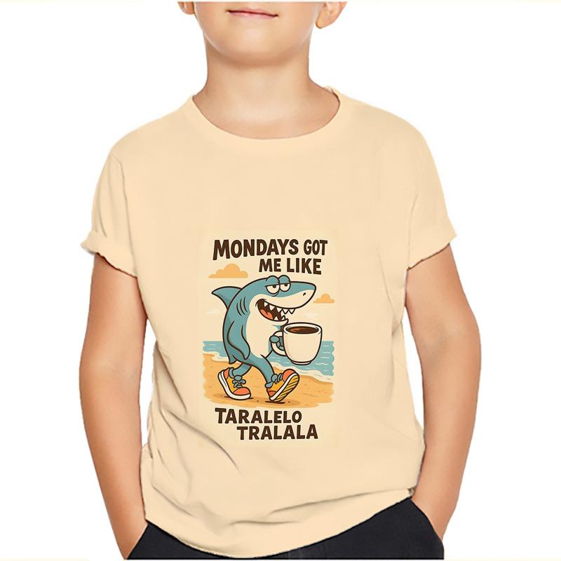Tung Tung Tung Sahur Meme T-Shirts Bombardiro Crocodilo Kids Boys Girls Tee Tralalero Tralala Short Sleeve T Shirts Tops
