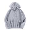 2023 Autumn/Winter Fleece-Lined Thick Hoodie - Unisex European/American Loose Fit, Plain Color.