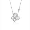 S925 Sterling Silver Butterfly Necklace with Mother-of-Pearl & Diamonds - Elegant French Style for Women, Xiaohongshu Recommended Trend.