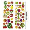 6 Sheets 3D Puffy Stickers Foam Vegetable Fruit Stickers Colored Sticker for Scrapbooking Teacher Reward Sticker DIY JXB