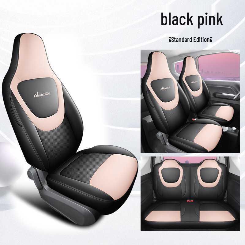 Third Generation Wuling Mini Car Seat Cover: Full Coverage, Four-Season Leather, Universal Fit for 24 Models. Dedicated Wuling MINI Full Coverage Four-Seater