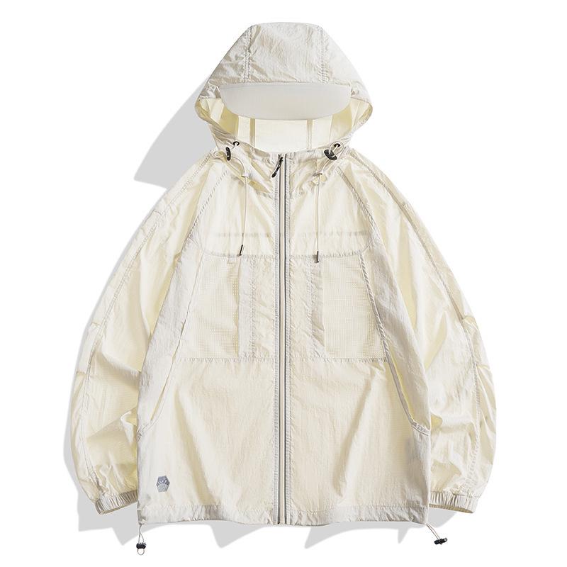 UPF100 Antibacterial Ice Silk Jacket - Unisex Sun Protection for Summer Outdoor Activities 4X Large