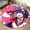 Oshi No Ko Round Area Rug,Carpet Rug for Living Room Bedroom Sofa Playroom Decor,Non-slip Floor Mat
