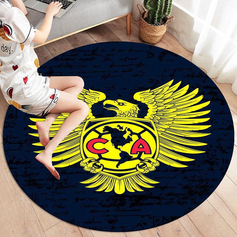 Club America Round Area Rug,Carpet Rug for Living Room Bedroom Sofa Playroom Decor,Non-slip Floor Mat
