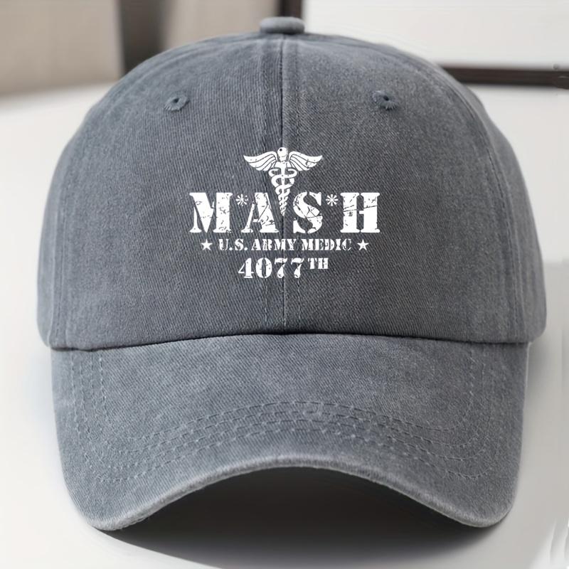 MASH Fashion Printed Baseball Cap Vintage Dad Hat Outdoor Casual Sun Hat 1pc