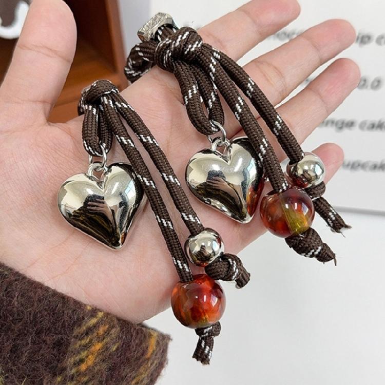 Herz Geflochten Schlüsselanhänger Taschenanhänger Geldbörse Handtasche Taschenzubehör Rucksack Anhänger Charm Autoschlüsselanhänger Hängende Ornamente