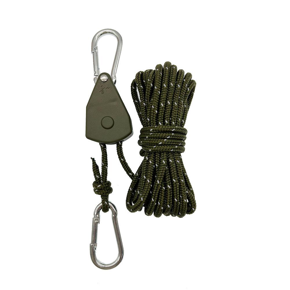 Wilderness Camping Windproof Rope Canopy Wind Rope Colored Tent Rope Tensioner Thickened Windproof Rope Pulley Lock Pulley Box