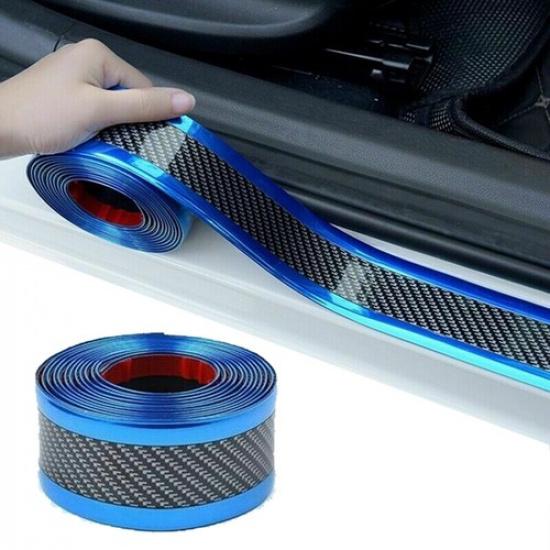 Car Accessories Door Carbon Fiber Vinyl Sill Scuff Cover Plate Sticker Protector