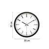 30 Cm Real Glass Flow White Wall Clock With Seconds