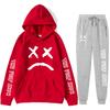 Autumn Winter Lil Peep "The Peep Show" Graphic Printed Hoodies Sweatpants Set Fashionable Casual Warm Sports Long Sleeved Pants Men's Sport Wear