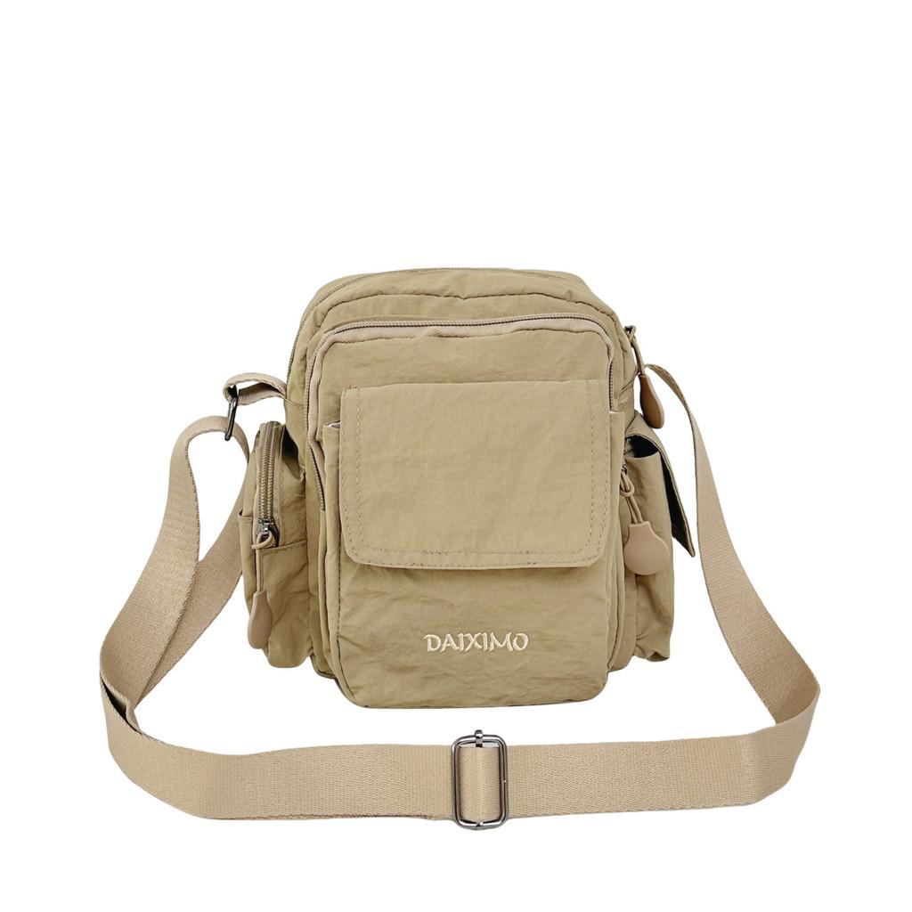 Nylon Multi Pocket Crossbody Bag For Travel And Daily Use