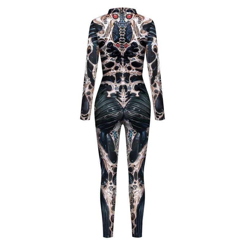 Halloween Women's Leggings Digital Print Spoof Onesie Women's Costume Tights