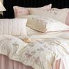 G5Z Luxurious Winter Fleece Bedding Set - Double-Sided Four-Piece: Bed Sheet, Duvet Cover, Flannel Coral Fleece