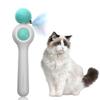 Interactive Cat Teaser Toy With Feather Wand Ball Smart Automatic Lifting Motion Stick Cat Toy Accessories